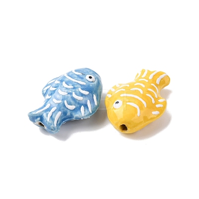 Handmade Porcelain Beads PORC-K010-08-1