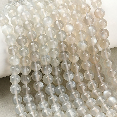 Natural White Moonstone Beads Strands G-Z137-A01-6mm-1