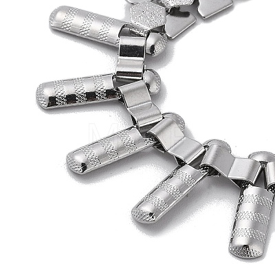 304 Stainless Steel Hexagon Link Chain Bracelets BJEW-Q343-12P-1