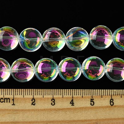 Transparent Electroplate Glass Beads Strands EGLA-K061-05A-01-1