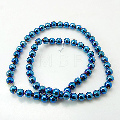 Non-Magnetic Synthetic Hematite Beads Strands X-G-C019-6mm-1