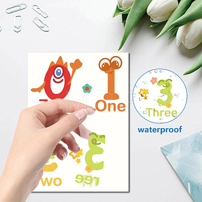 8 Sheets 8 Styles PVC Waterproof Wall Stickers DIY-WH0345-090-1