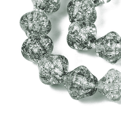Transparent Crackle Glass Beads Strands GLAA-Q115-04A-02-1