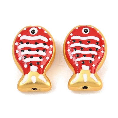 Baking Paint Opaque Glass Enamel Beads GL-CBA4370-01B-1