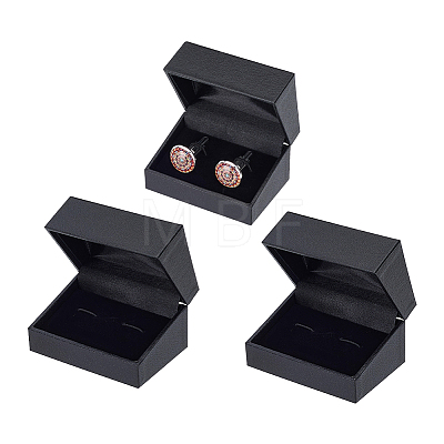 Plastic Cufflinks Gift Boxes CON-WH0089-291-1