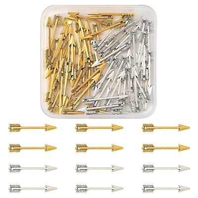 60Pcs 2 Colors Tibetan Style Alloy Pendants FIND-YW0012-97-1
