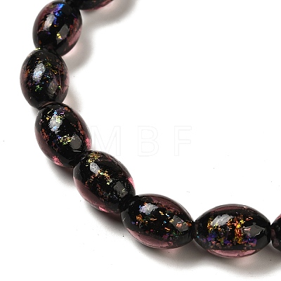 Handmade Dichroic Foil Glass Beads Strands DICH-U001-12G-1