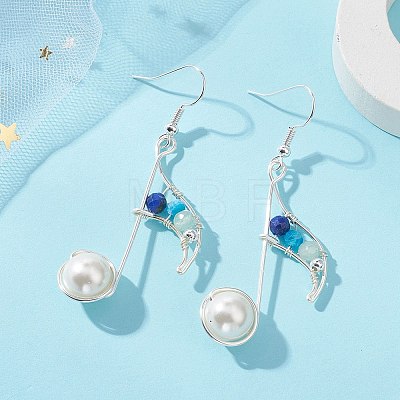 Brass Dangle Earrings EJEW-TA00804-1