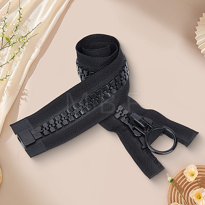 1Pc Alloy & Polyester & Resin Zipper FIND-CY0002-19-1