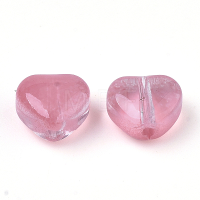 Transparent Spray Painted Glass Beads X-GLAA-N035-02-A03-1