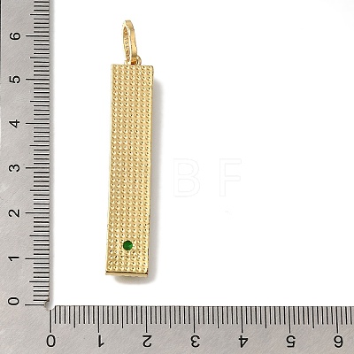 Brass Micro Pave Cubic Zirconia Pendants KK-K389-042G-1