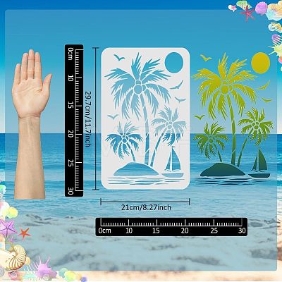 Large Plastic Reusable Drawing Painting Stencils Templates DIY-WH0202-232-1