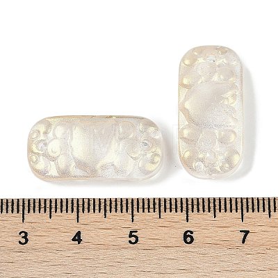 Spray Painted Transparent Glass Connector Charms LS-X1-GLAA-H035-06A-1