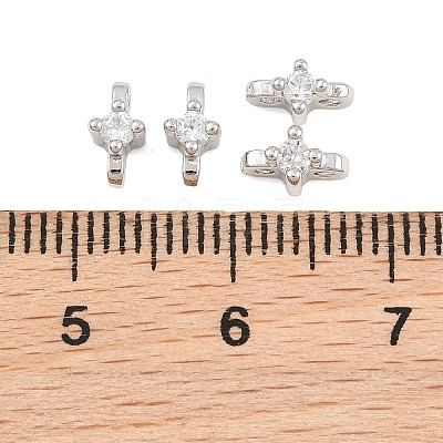 SHEGRACE Brass Micro Pave Cubic Zirconia Connector Charms XGRQ5K497-833P-A-1
