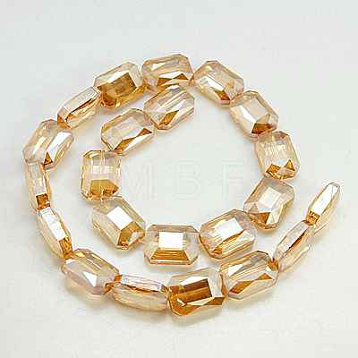 Electroplated Glass Beads EGLA-H002-A-07-1
