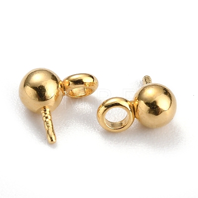 304 Stainless Steel Ball Post Stud Earring Findings STAS-Z035-01G-A-1