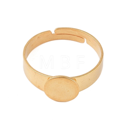 Adjustable 304 Stainless Steel Finger Rings Components X-STAS-F149-21G-B-1
