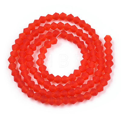 Imitate Austrian Crystal Frosted Glass Beads Strands LS-GLAA-F029-TM4mm-B31-1