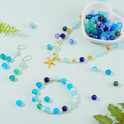 DIY Glass Beads Bracelet Making Kit DIY-SZ0005-86-1