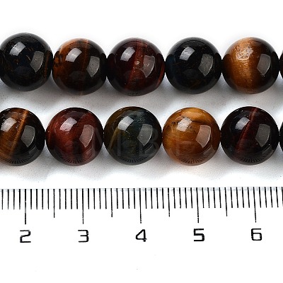 Natural Tiger Eye Beads Strands G-G448-10mm-21AB-1