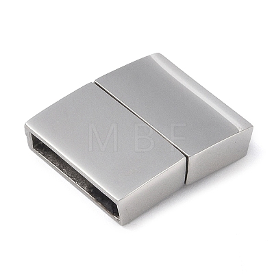 304 Stainless Steel Magnetic Clasps with Glue-in Ends STAS-G163-60P-01-1
