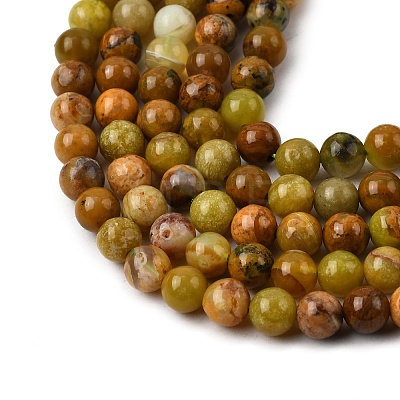 Natural Green Opal Beads Strands G-K245-A17-A02-01-1