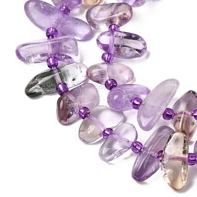 Natural Ametrine Beads Strands G-L649-A09-01-1