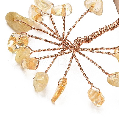 Natural Yellow Quartz Chips Tree of Life Decorations GG-CBAEDF6-01L-1