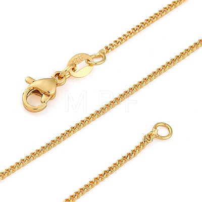 1mm Rack Plating Brass Twisted Chain Necklaces for Women Men MAK-L044-31G-1