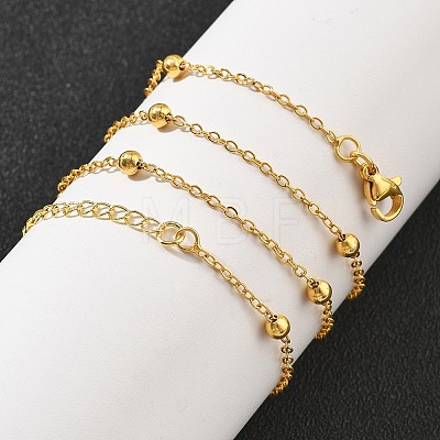 Brass Satellite Chains Necklaces for Women NJEW-D302-28G-1