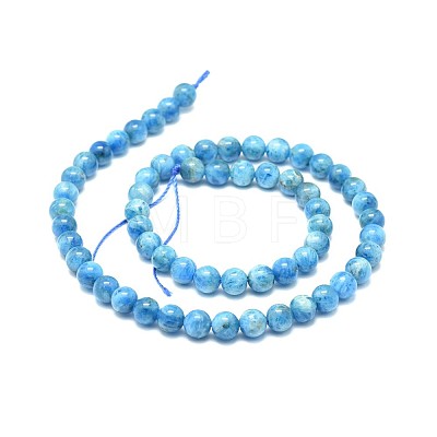 Natural Apatite Beads Strands G-F674-04-6mm-1