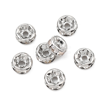 SHEGRACE Brass Micro Pave Clear Cubic Zirconia Spacer Beads XGRQ1U396-362P-1