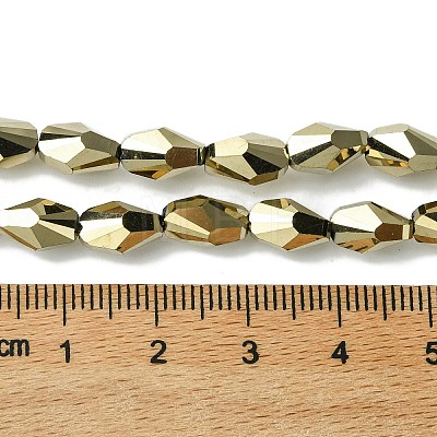 Transparent Electroplate Glass Beads Strands GLAA-K064-03B-FP01-1