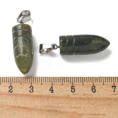 Natural Southern Jade Pointed Pendants G-B127-18P-01-1