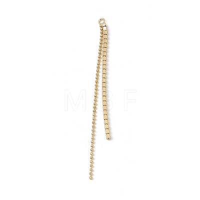 Brass Rhinestone Chain Tassel Big Pendants KK-P227-02G-1