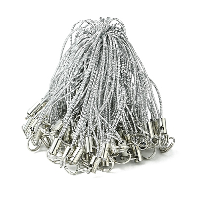 100Pcs Polyester Cord Mobile Straps MOBA-FS0001-02G-1