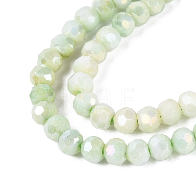 Anti-Tarnish Electroplate Glass Beads Strands EGLA-ZX010-4mm-12-1