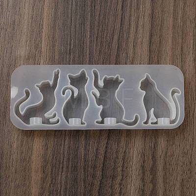 Cat Shape Key Chain Pendant Silicone Molds SIL-B074-01C-1