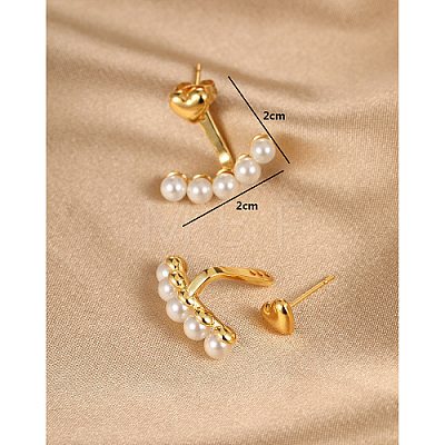Real 18K Gold Plated Alloy Stud Earrings EE2751-1-1