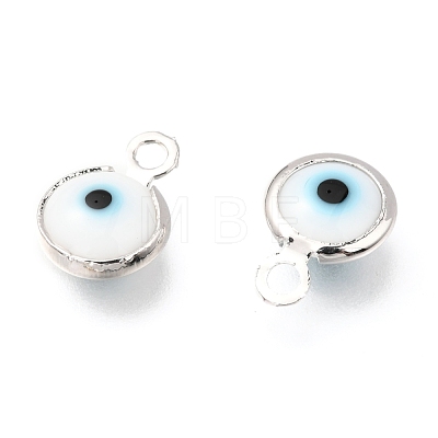 Handmade Evil Eye Lampwork Charms KK-F764-13P-06-1