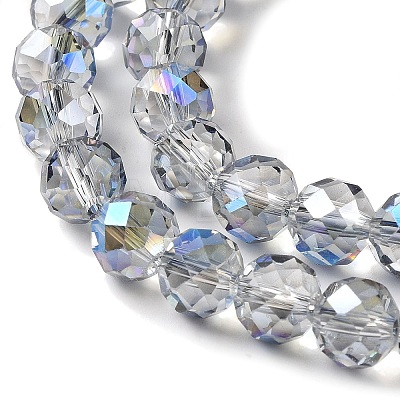 Half Rainbow Plated Electroplate Beads Strands EGLA-H104-08A-HR01-1
