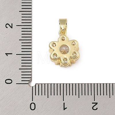 Brass Micro Pave Cubic Zirconia Pendants KK-U041-02G-03-1