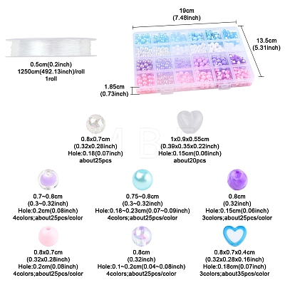 DIY Round Beads Bracelets Making Kits DIY-FS0008-80-1