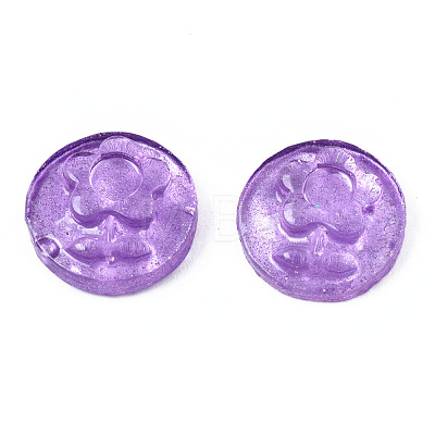 Spray Painted Transparent Resin Cabochons CRES-S302-64-A04-1