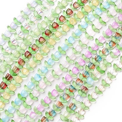Transparent Glass Beads Strands LAMP-H061-02-1