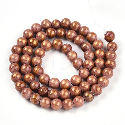 Natural Mashan Jade Beads Strands G-A255-A01-02F-1