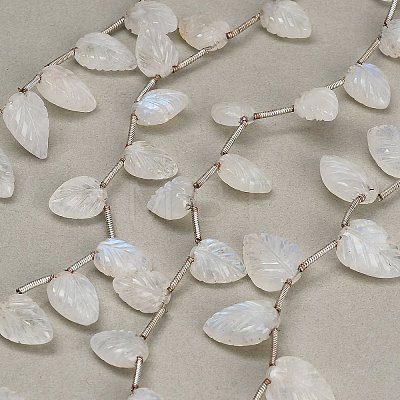 Natural Rainbow Moonstone Carved Beads Strands GG-CBA0C95-E10-1