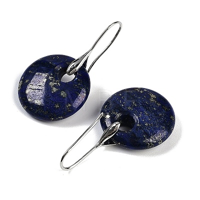 Natural Lapis Lazuli Dangle Earrings EJEW-C119-01P-08-1