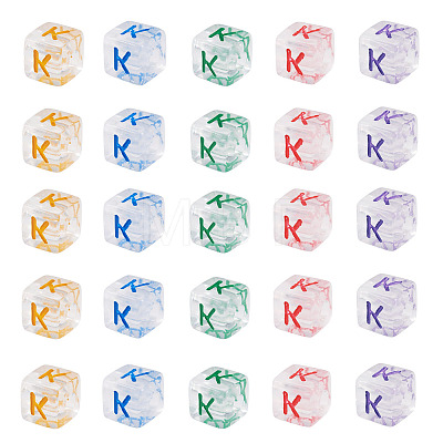 50Pcs Acrylic European Beads MACR-TADJ0001-13K-1