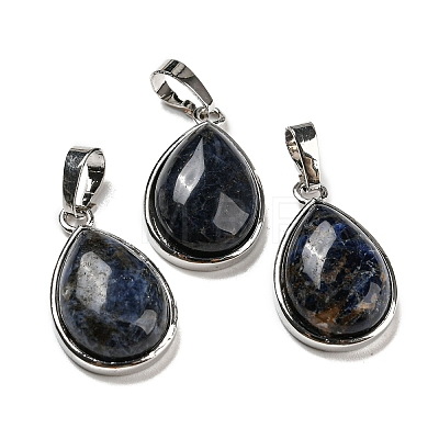 Natural Obsidian Pendants G-I358-B22-1